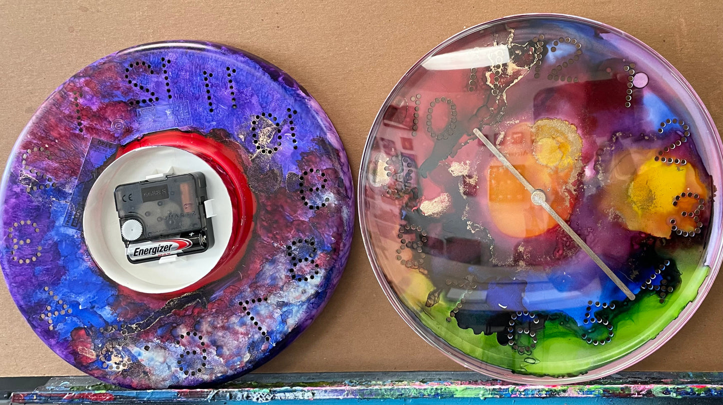 Alcohol Ink Clock