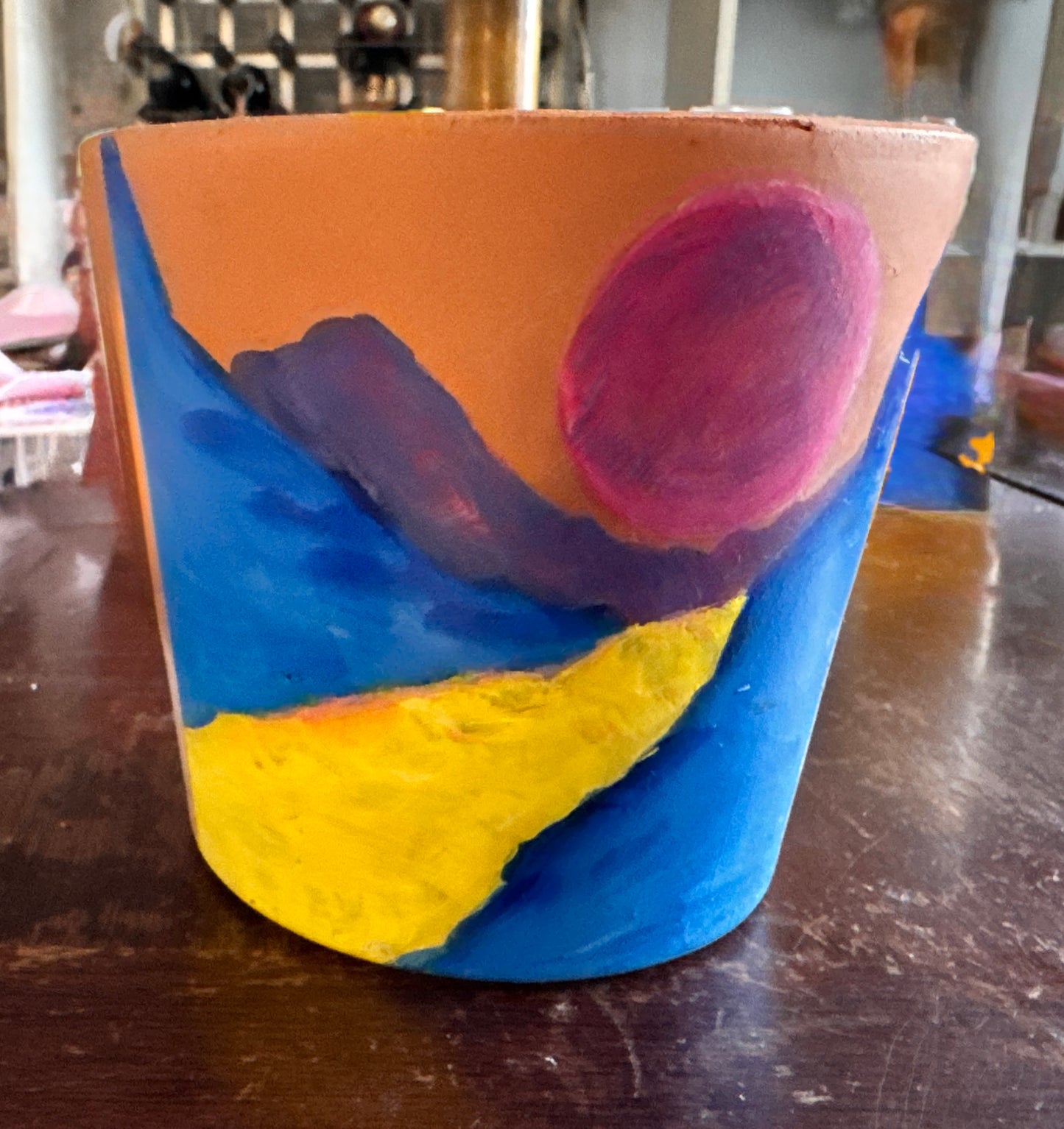 Art Cellar Houston Painted Pots and Seed Planting Kit