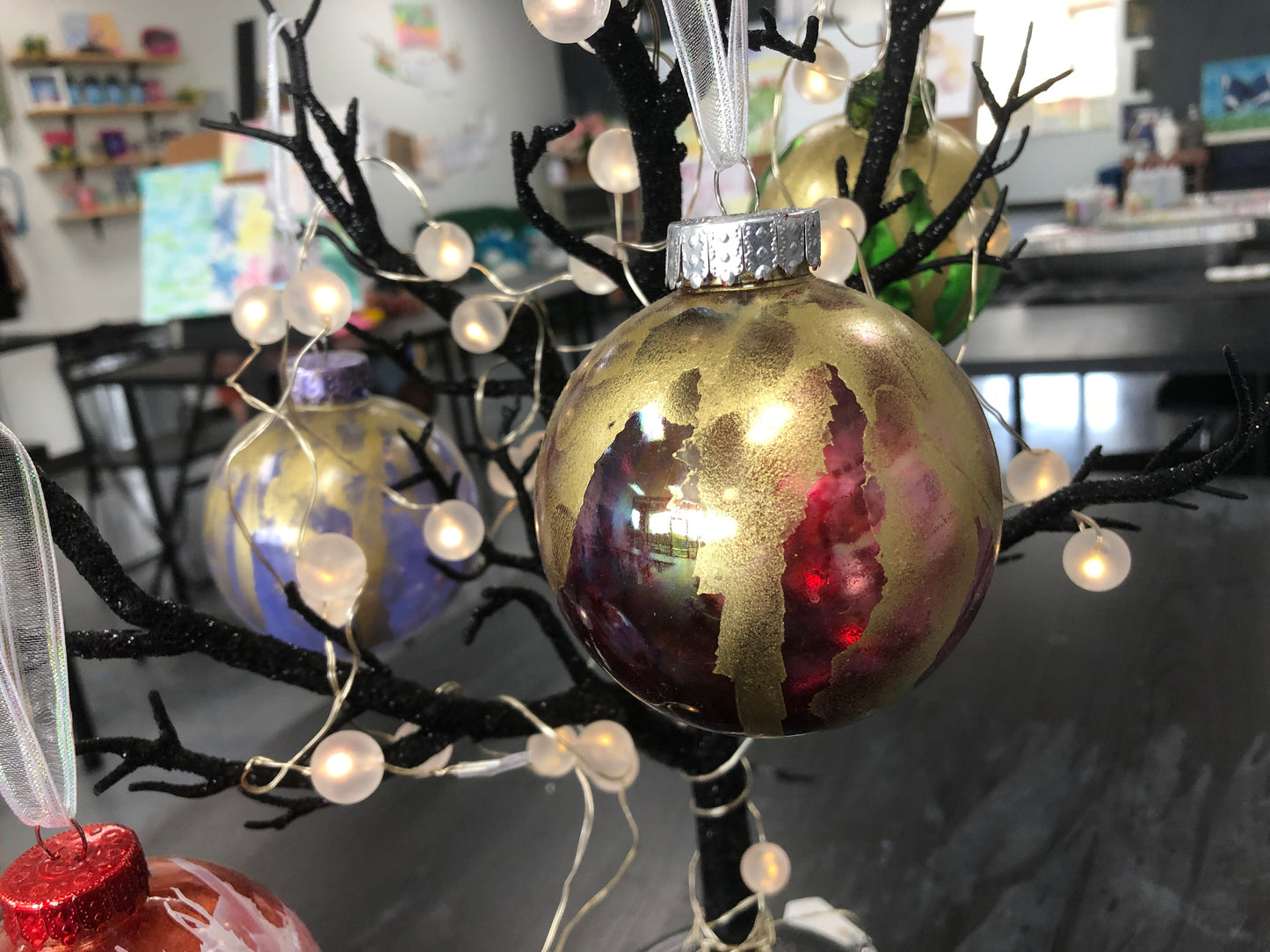 "Alcohol Ink Ornaments" Commissioned Art Work