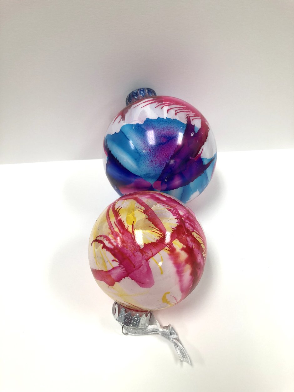 Alcohol Ink Ornaments