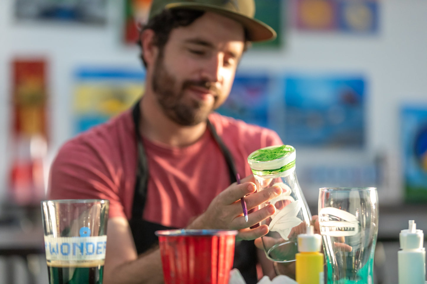 Lucky Painted Pints, Art Cellar Houston Painting Kit