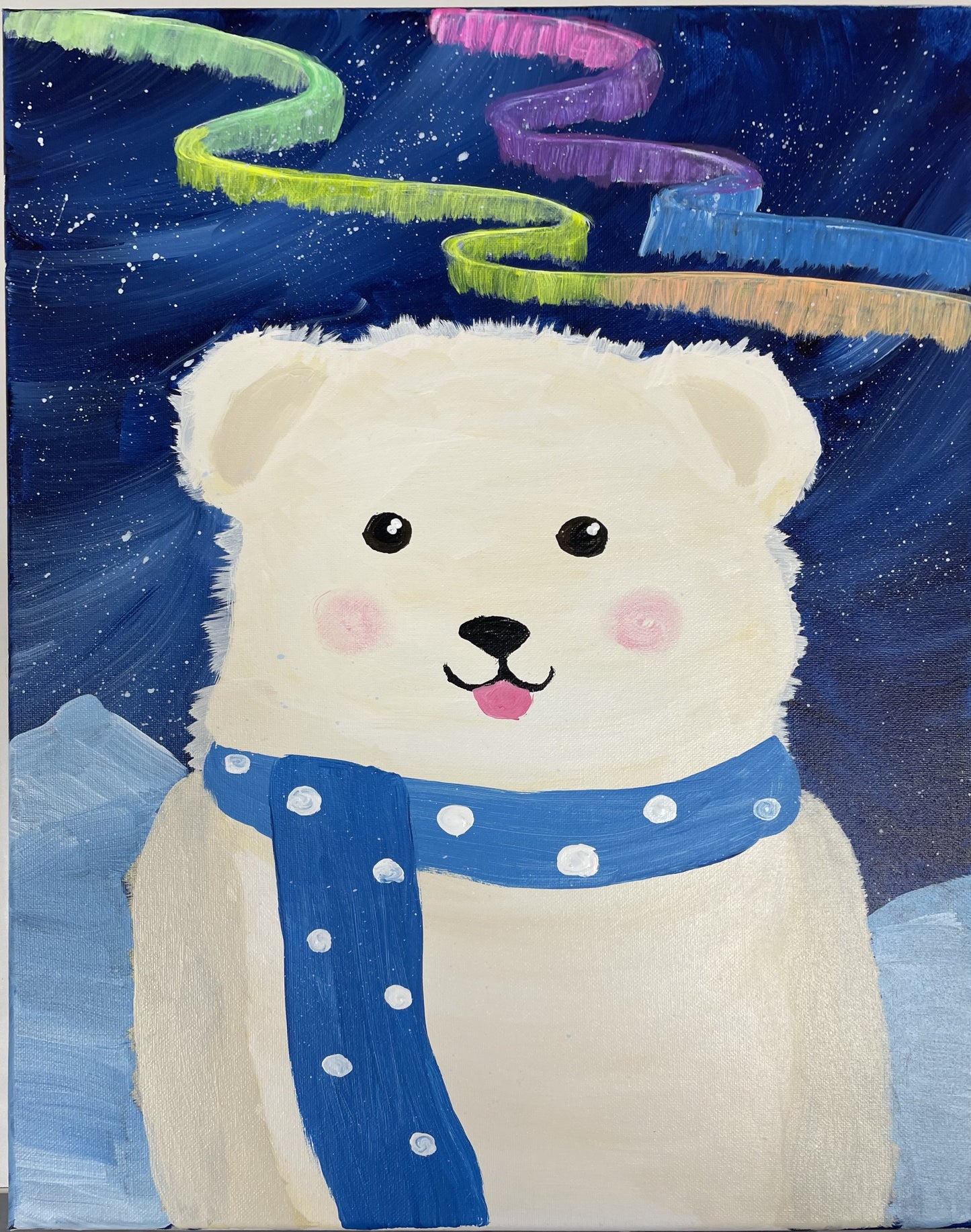 Sun, Dec 1st, 1-3P “Polar Lights" Private Houston Kids Painting Workshop