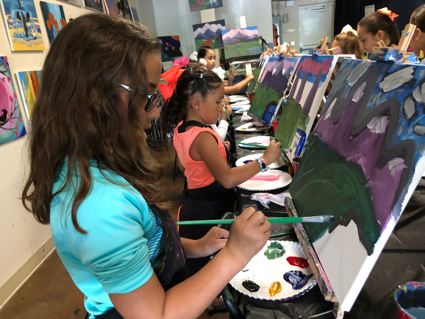 Sat, Dec 14, 9-11am “A Stroll in Winter” Public Houston Kids Painting Class