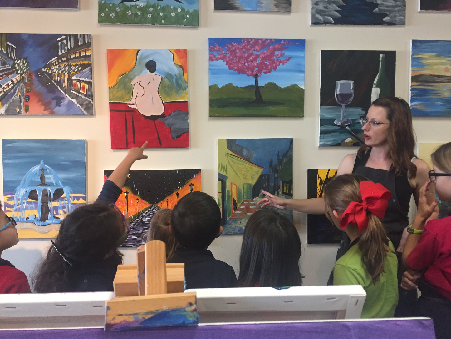 Wed, Sep 9, 4-6p Kids Paint "Garden Bridge" Public Houston Acrylic Painting Class