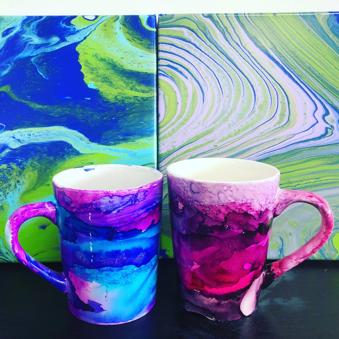 Alcohol Inks (Beginner: Tiles, Tea Plates, Coffee Mugs)