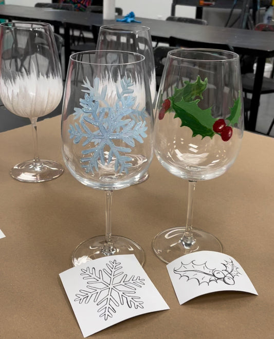 Holiday Painted Glass