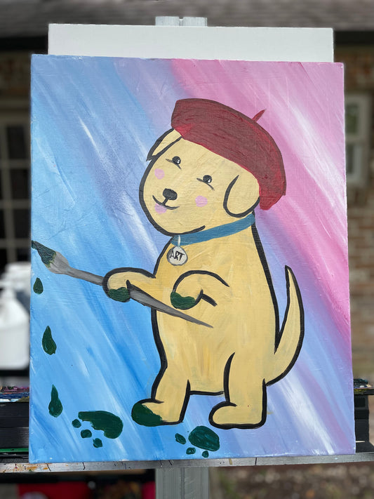 Sun, Jan 25th, 2-4P “A Pup Named Art" Houston Private Kids Painting Party