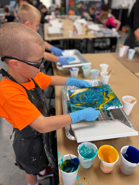 Sat, Jan 17th, 2-4p “Acrylic Pour” Private Houston Kids Paint Party