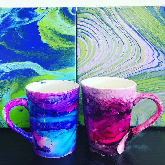 Sat, Nov 15th, 1-3P “Alcohol Ink Mugs” Public Houston Painting Workshop