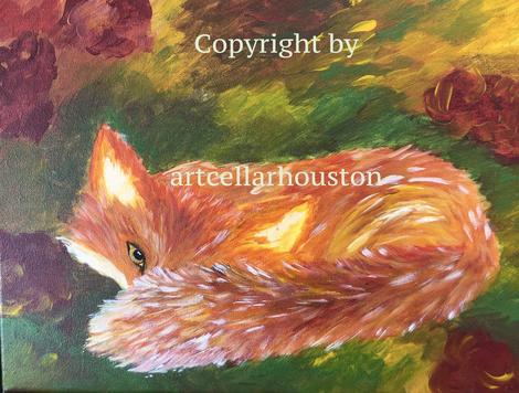 Sun, May 5th, 3-5p "Fall Fox" Private Houston Kids Paint Party