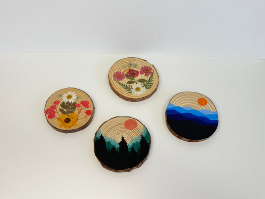 Painted Wood Coasters