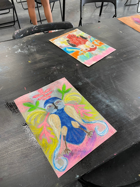 Wed, Feb 19th, 4-6p “Pastel Owls” Public Houston Kids Sketch & Pastel Class