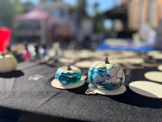 Sat, Oct 25th, 930-1130am “Marbled Pumpkins” Public Houston Family Painting Class