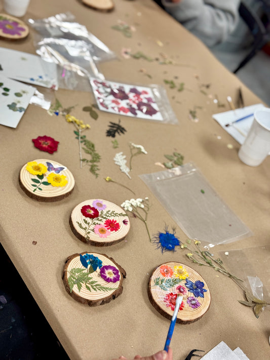 Tue, Nov 18th, 4-6P, "Pressed Floral Coasters" Private Mobile DIY Workshop
