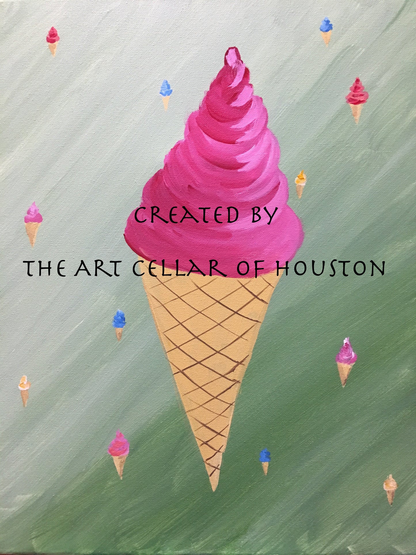 Sat, May 20th, 2-5P "Ice Cream Wallpaper" PRIVATE Kids Painting Party