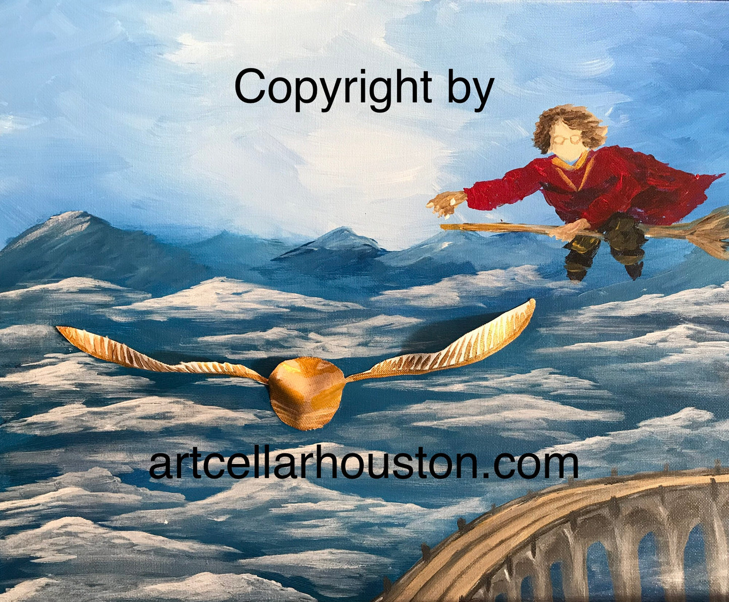 Sat, Jan 8, 1-3pm "Chasing the Snitch" Private Houston Kids Painting Party