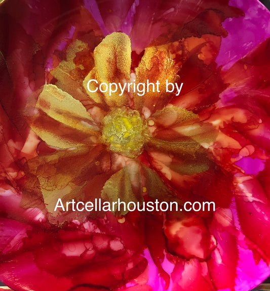 Sat, Sep 20th, 930-11a "Alcohol Inks on Tile" Public Houston Painting Class