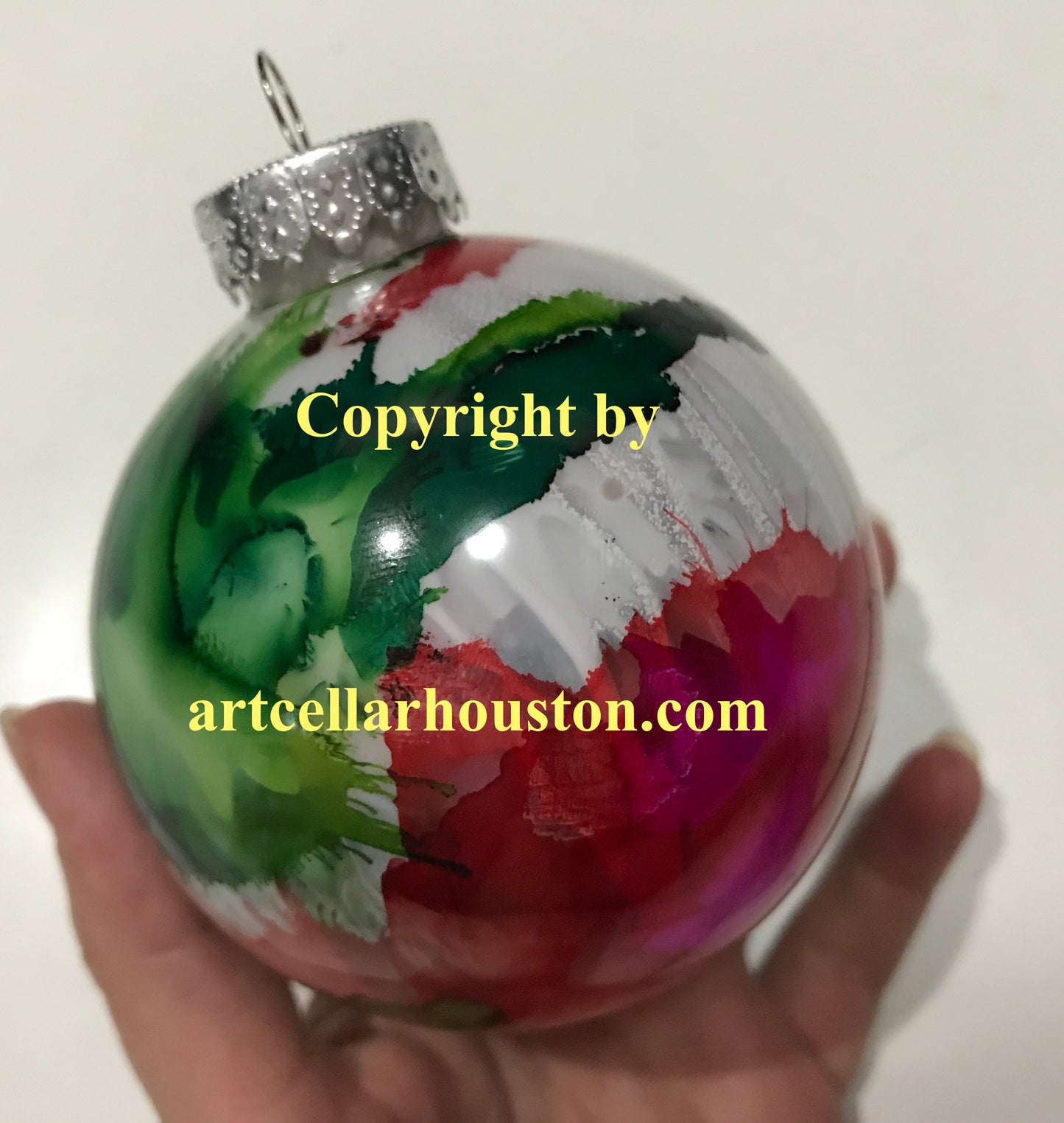 Sat, Dec 10th, 9-11A "Alcohol Ink Ornaments" Public Houston Kids Painting Class