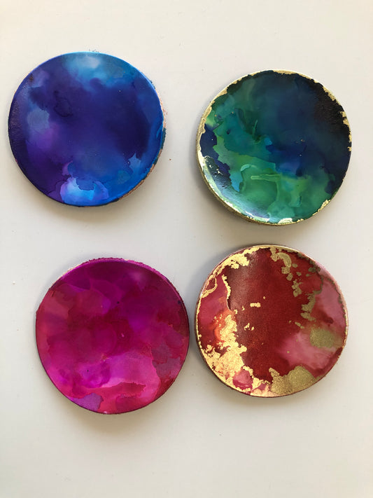 Wed, Mar 6th, 4-6pm Kids Paint: Alcohol Ink Coasters Public Painting Class