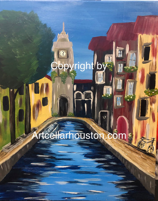 Sat, Jan 10th, 930-1130A “Canal Clocktower” Houston Public Family Painting Class