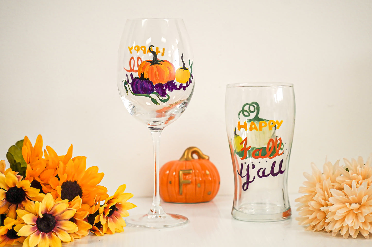 Happy Fall Y'all Paint on Glass Painting Kit by Art Cellar Houston