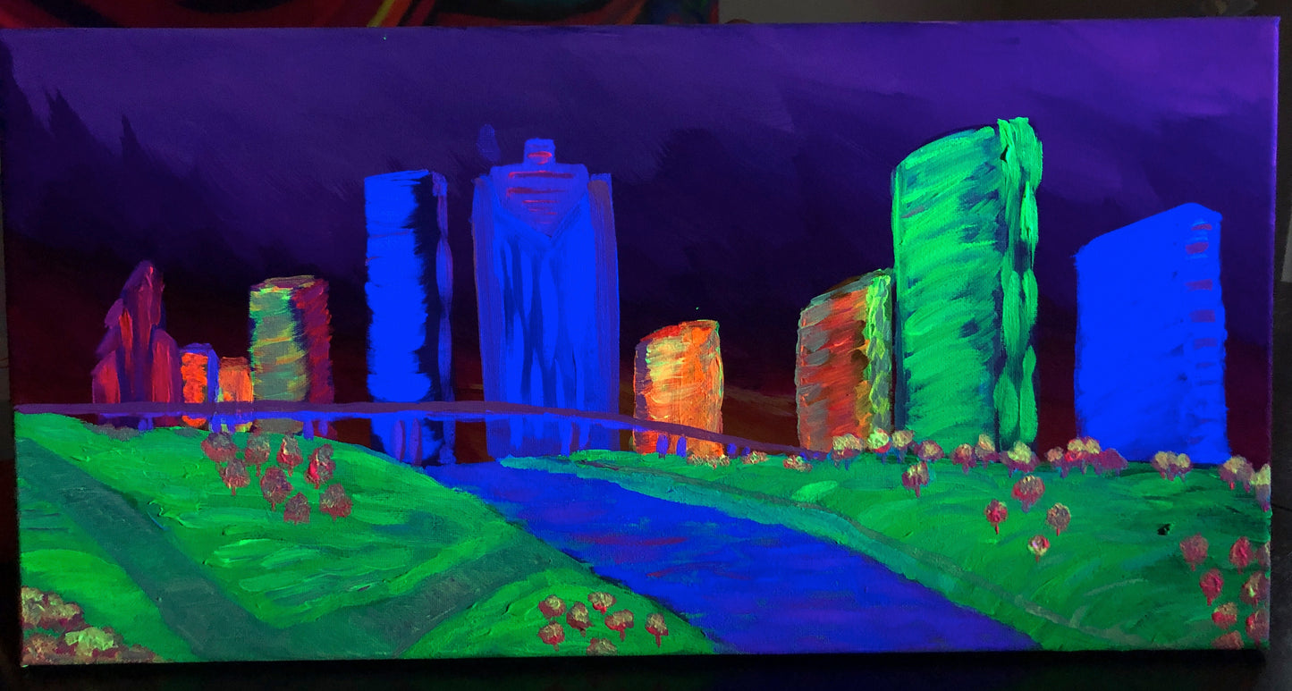 Wed, Nov 13, 5-8pm "Let's Glow Houston" Houston Wine & Painting Class
