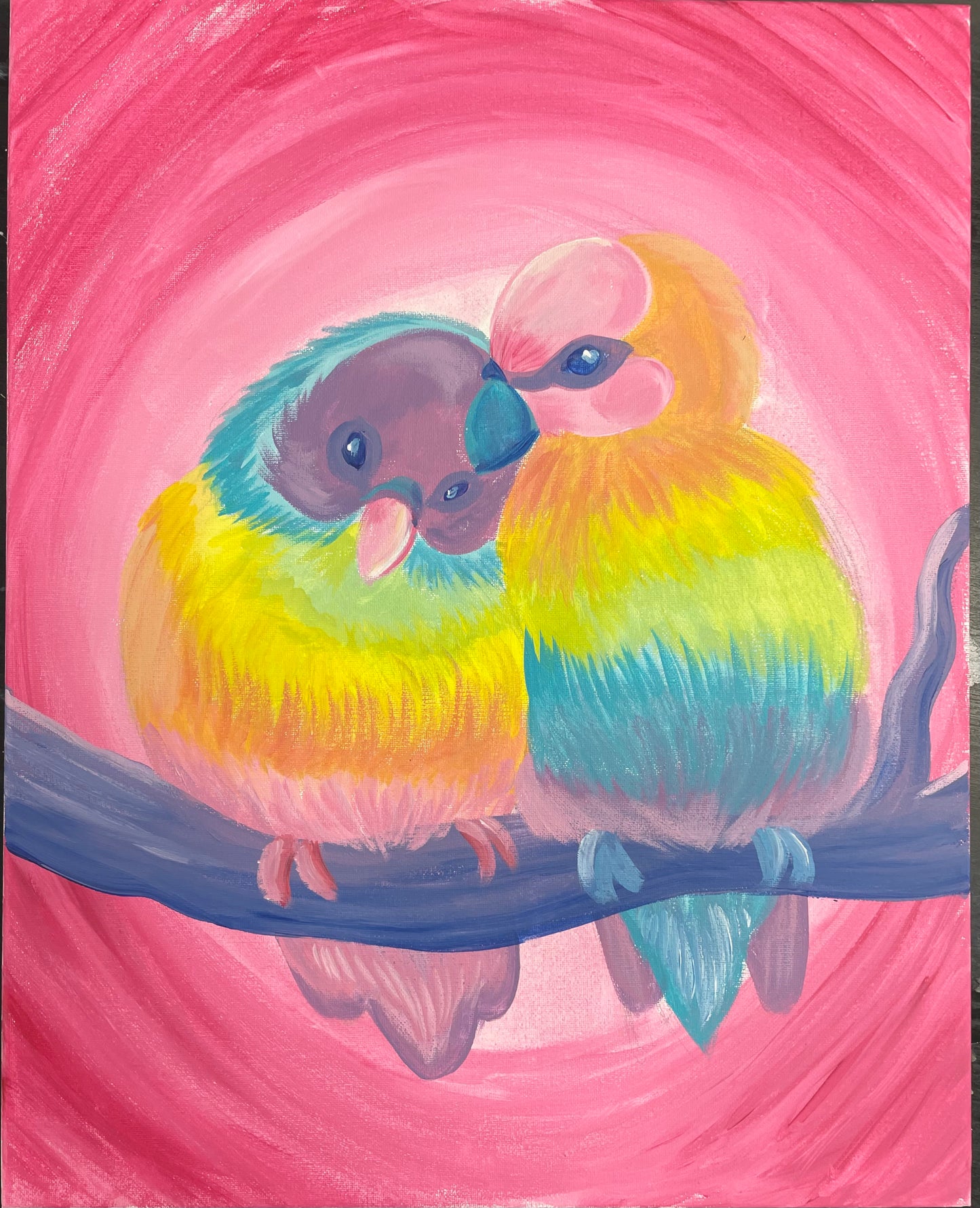 Thu, Feb 17, 7-9P “Lovebirds” Public Houston Wine and Painting Class