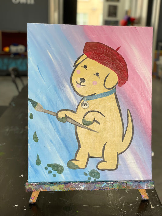 Sun, Sep 28th, 3-5P "Puppy Named Art" Private Houston Kids Paint Party