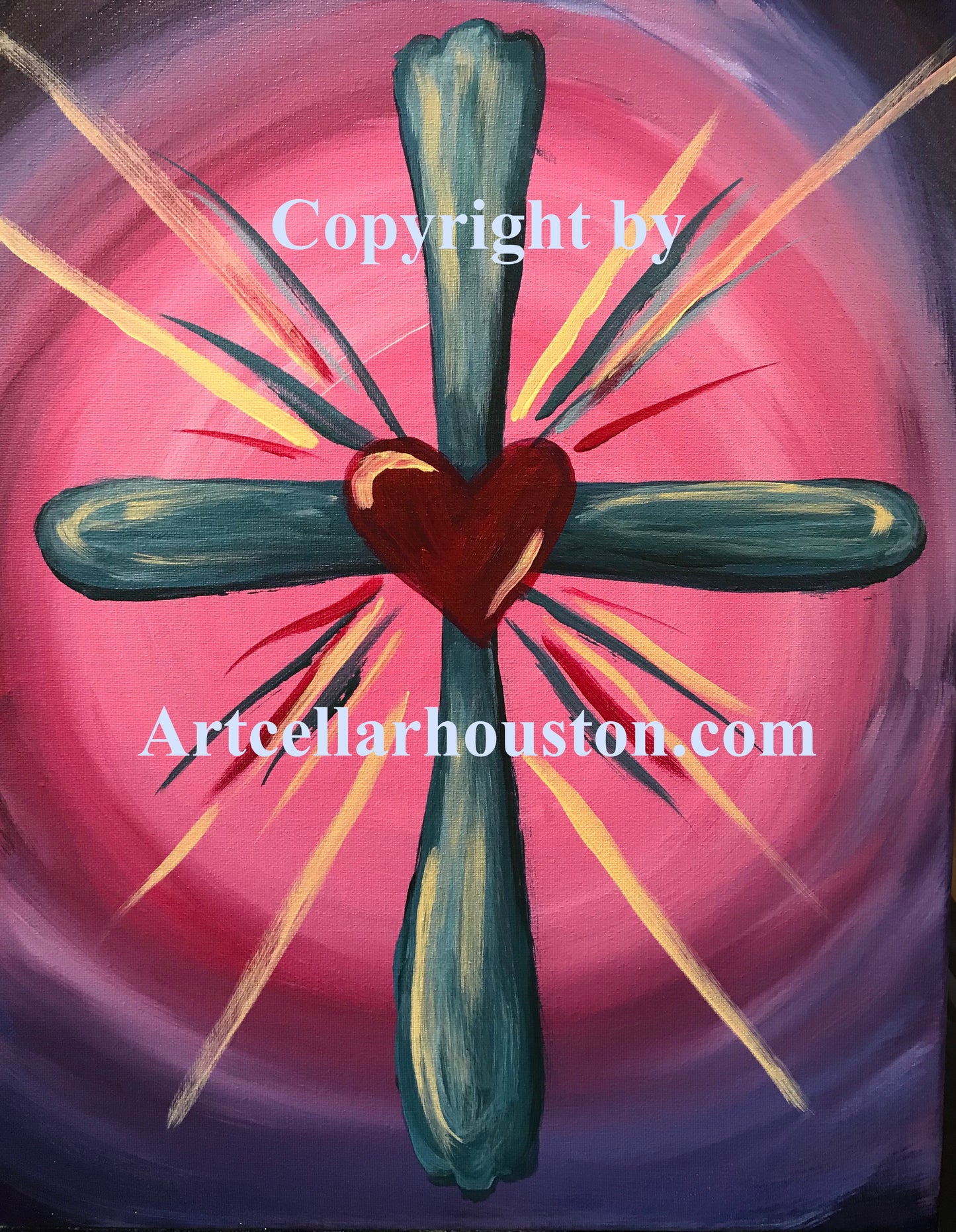 Wed, Feb 5, 4-6pm "Cross My Heart" Public Houston Kids Painting Class