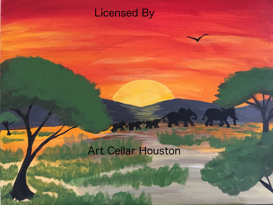 Wed, Jul 20th, 11a-2p “An Elephant's Walk” Private Team Building Paint Class