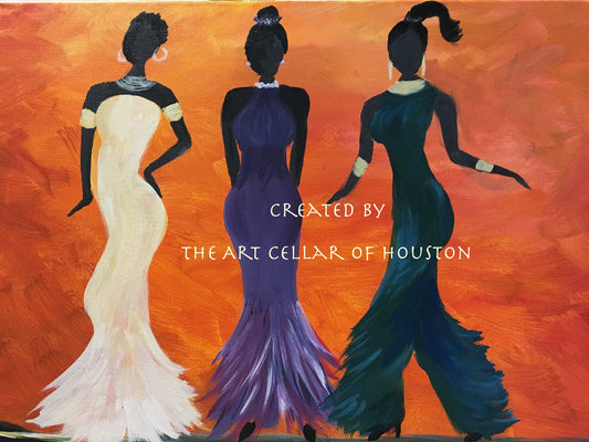 Sat, Jan 3rd, 6-8P “Fashionistas” Private Houston Wine and Paint Party