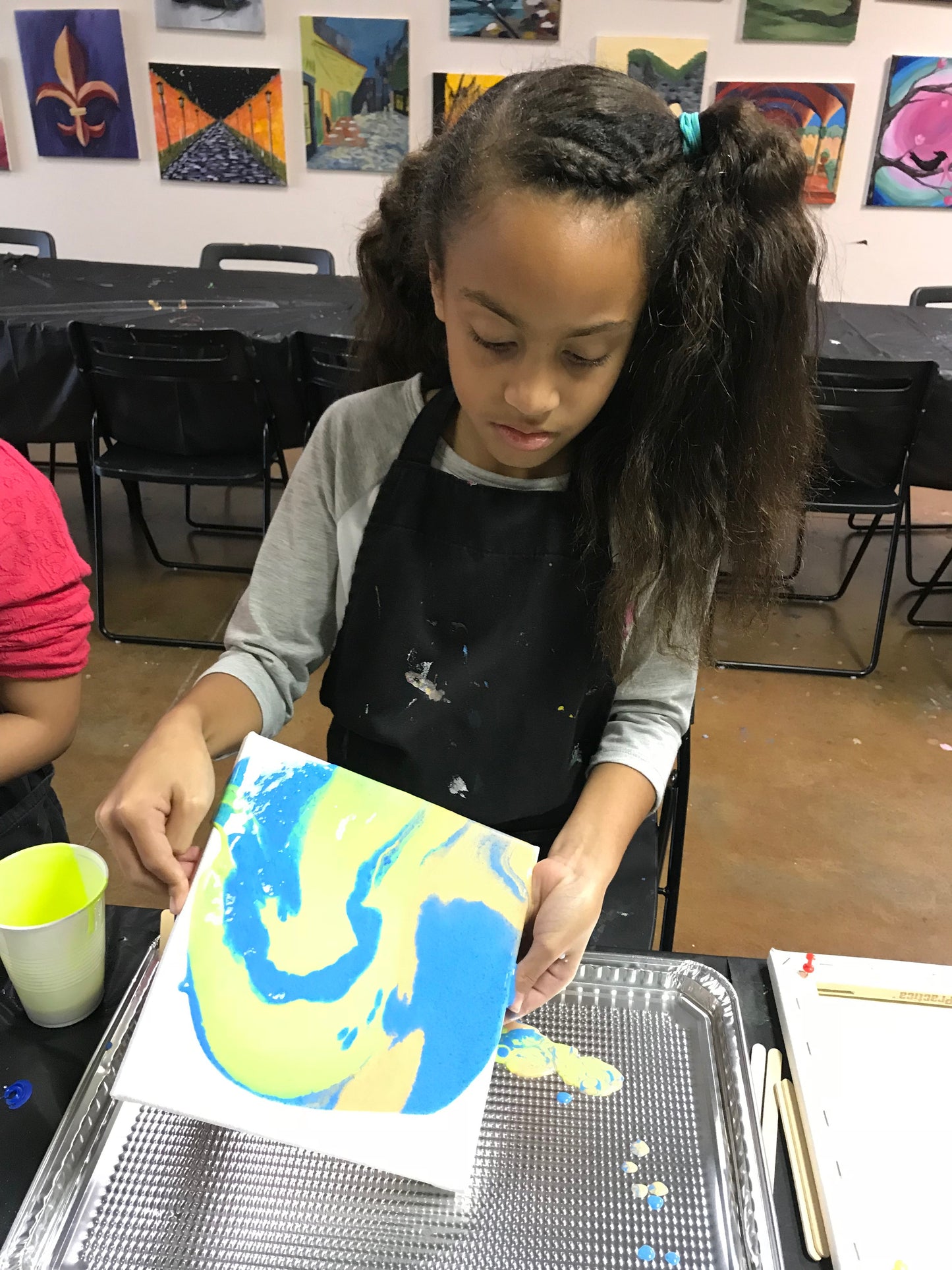 Wed, May 15th, 4-6p “Acrylic Pour” Houston Public Kids Painting Class