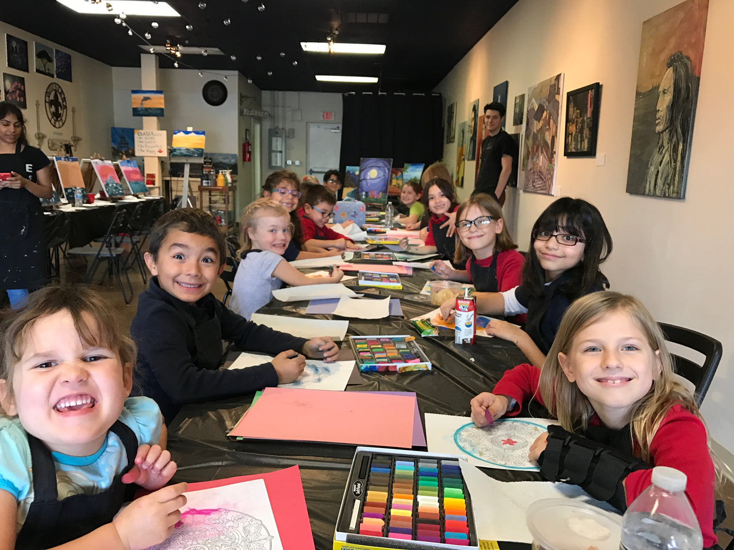 Wed, Jan 11th, 4-6P, “Rainbow Koi” Public Houston Kids Painting Class