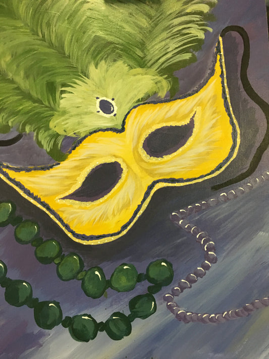 Fri, Feb 28th, 7-9P “Mardi Gras Mambo” Public Houston Wine & Paint Party