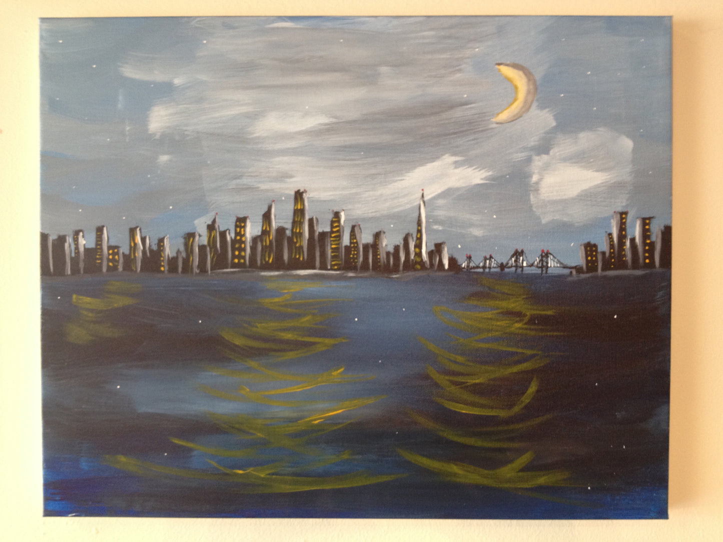 Wed, May 22nd, 5-7p “Night Cityscape” Private Houston Corporate Painting Class