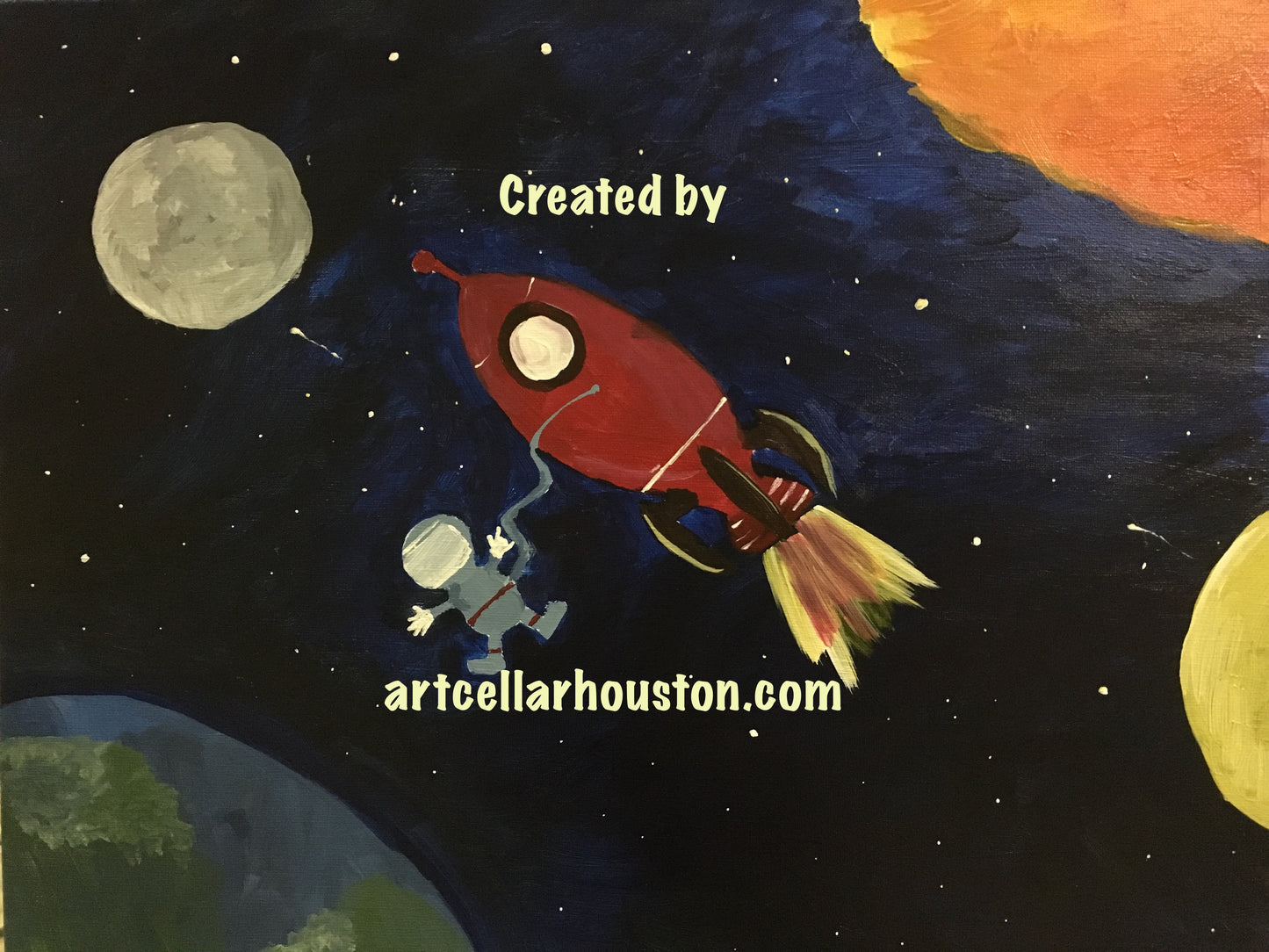 Sat, Jul 17, 10a-12p "Outer Space" Private Houston Kids Painting Party