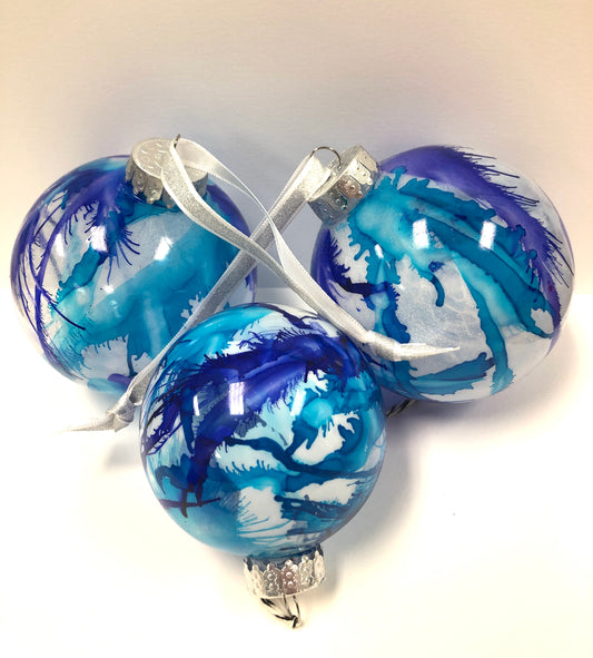 "Alcohol Ink Ornaments" Commissioned Art Work