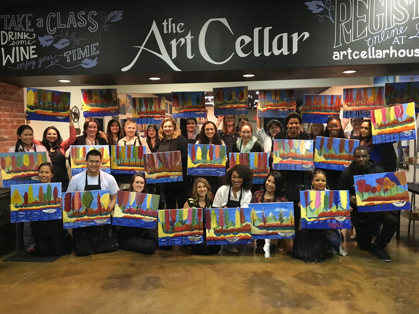 Thu, Nov 7, 5-8pm "Let's Glow Houston" Houston Wine & Painting Class