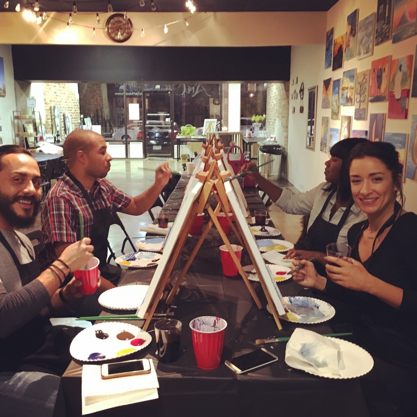 Thu, Oct 27th, 4-6P “Art & Science: Acrylic Pour” Public Houston Kids Paint Class