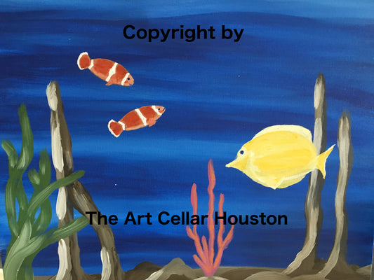 Fri, Jun 20th, 9-11A “The Aquarium” Kids Private Houston Painting Party