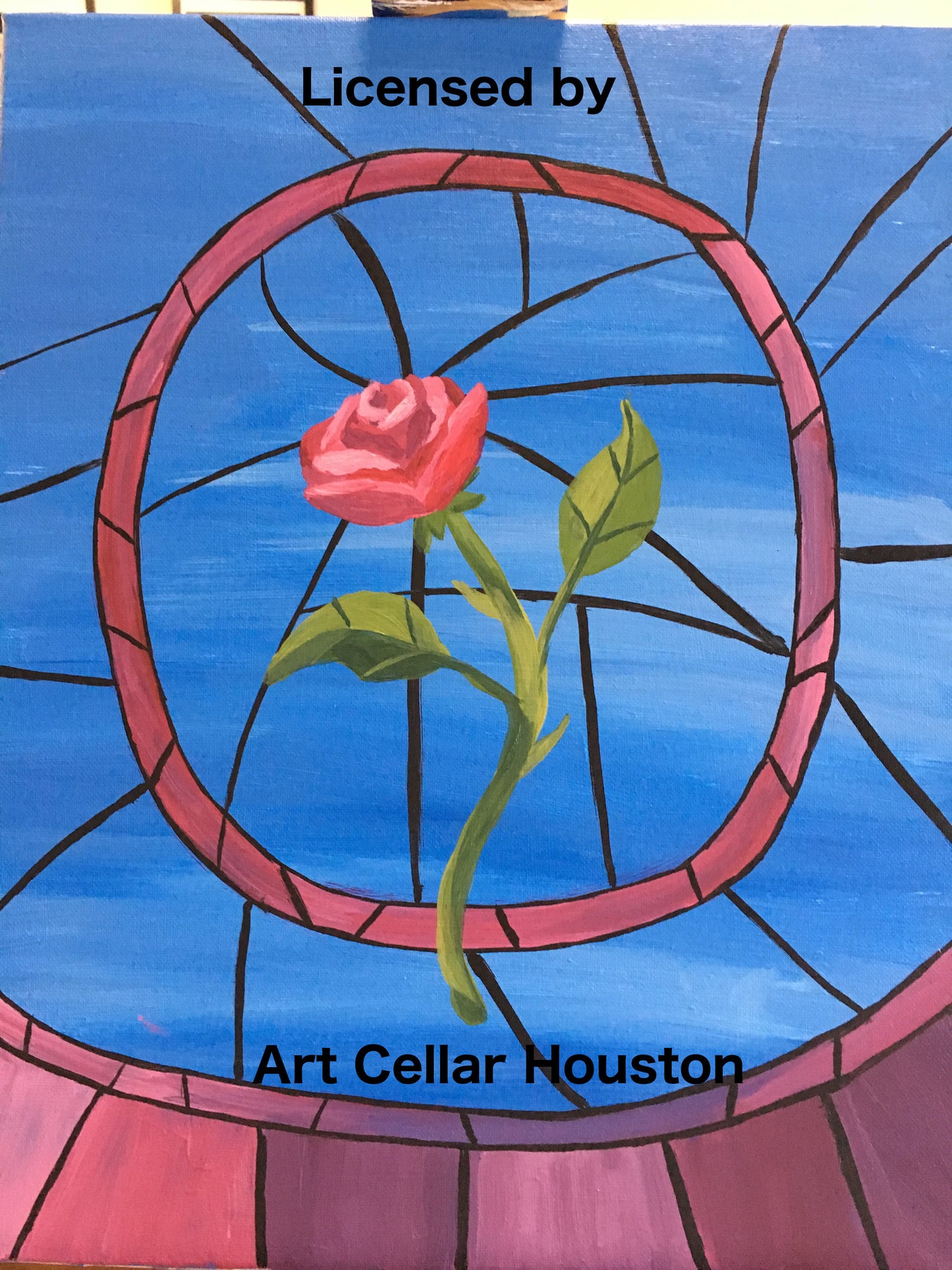 Sat, Feb 5th, 9-11A “Stained Rose” Houston Public Family Painting Class