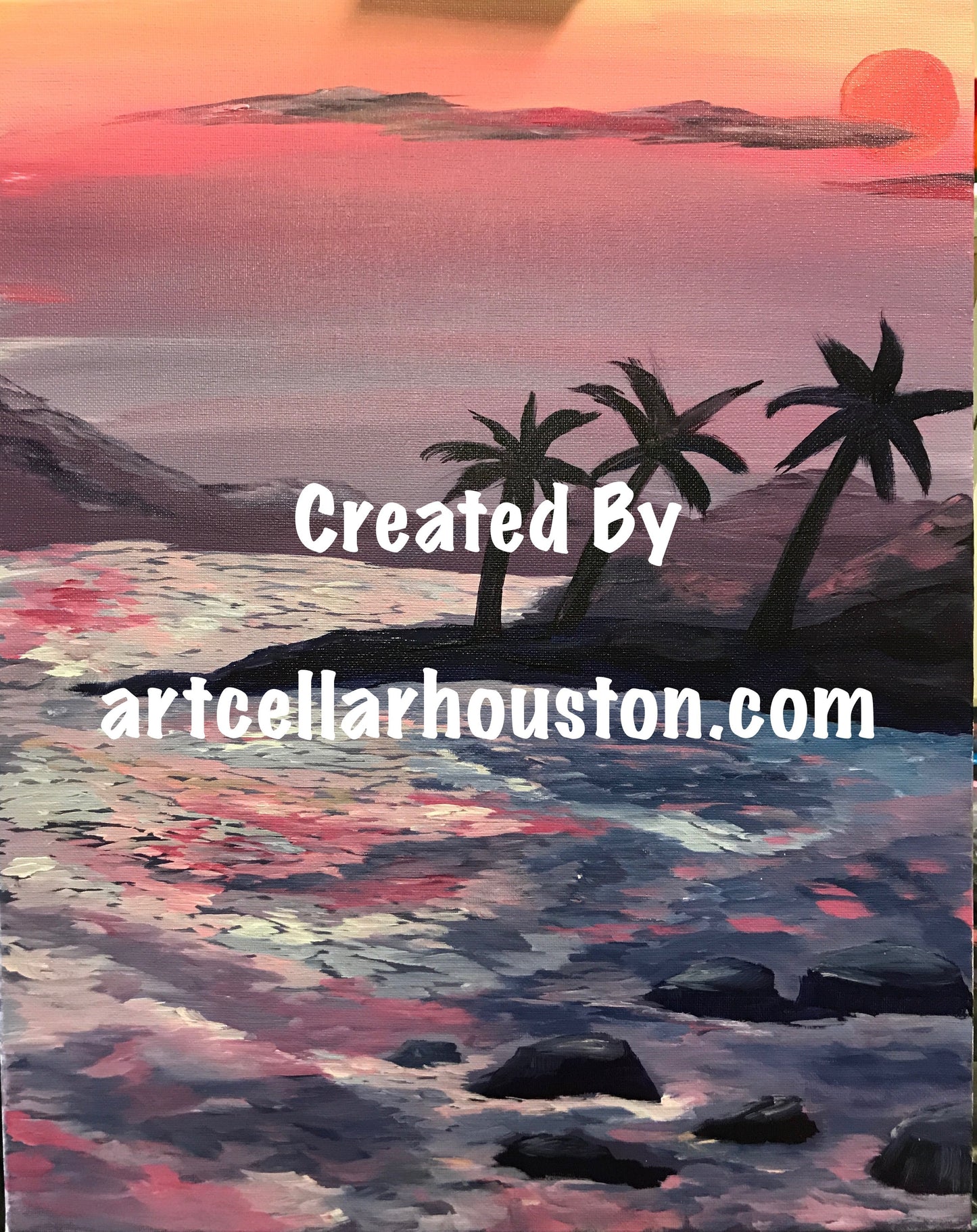 Sat, Aug 6th, 1-3P “Paradise Cove” Private Houston Kids Painting Party
