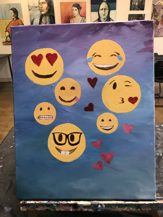 Sat, Dec 21st, 2-4p "Emoji Day" Private Houston Kids Painting Party